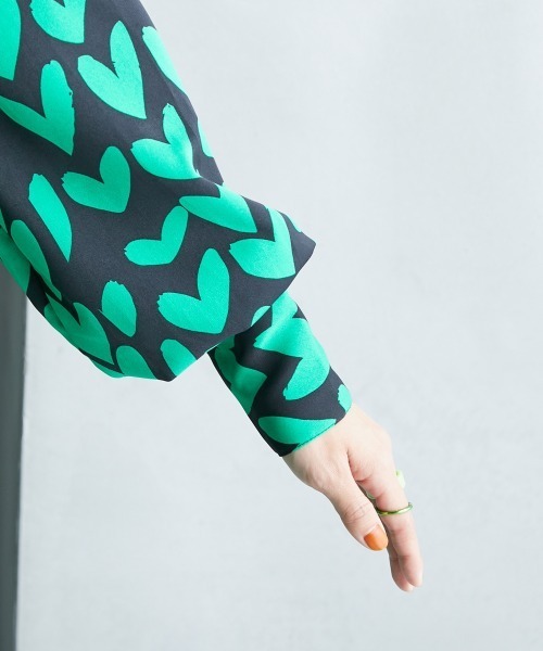 「GEVS.」 長袖ワンピース LL グリーン レディース_画像6