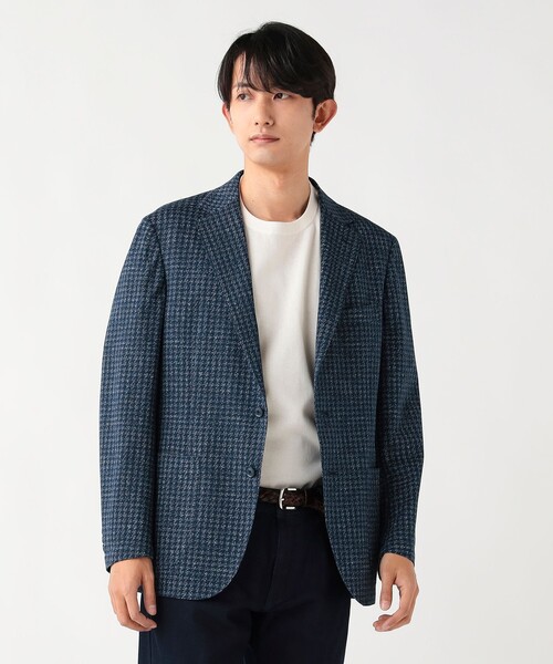 ジャケット テーラードジャケット 「5/21値下げ」ジャージプリント 2ボタン ジャケット メンズ