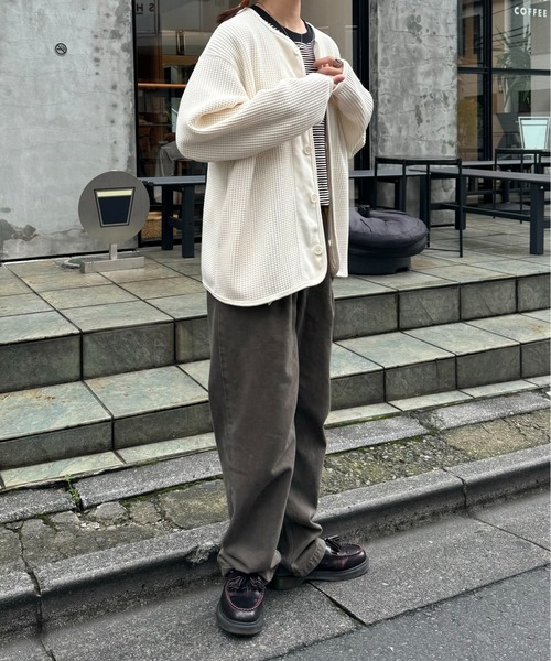 「GEVACO」 カーディガン LARGE グレー メンズ_画像9