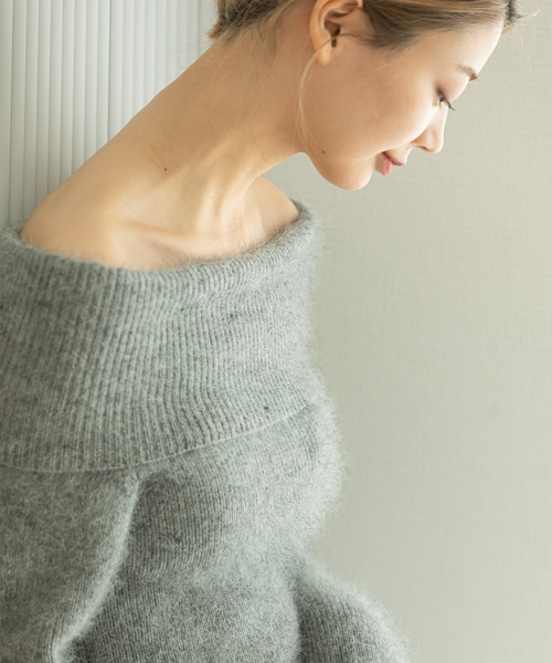 「U by SPICK&SPAN」 ニットワンピース FREE グレー レディース_画像5