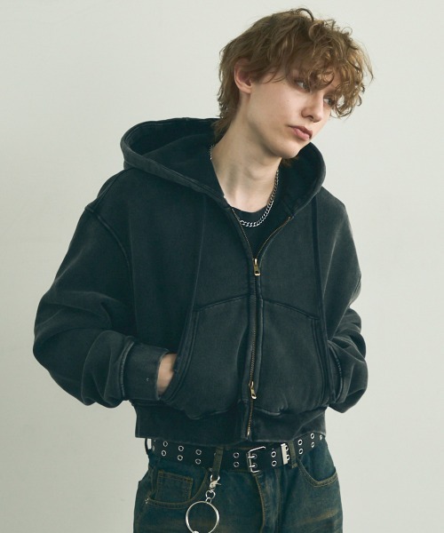 「Shoowtime」 ジップアップパーカー LARGE グリーン メンズ_画像2