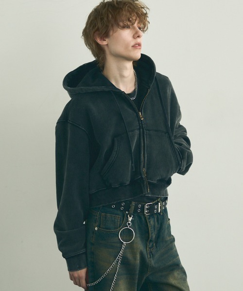 「Shoowtime」 ジップアップパーカー LARGE グリーン メンズ_画像3