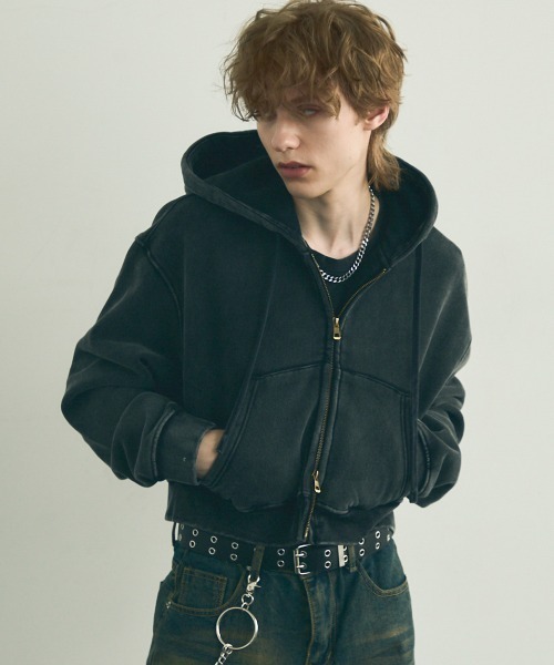 「Shoowtime」 ジップアップパーカー LARGE グリーン メンズ_画像6