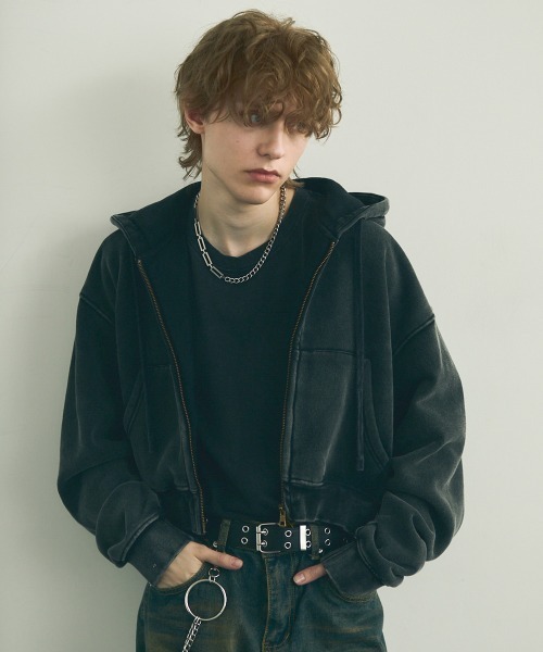 「Shoowtime」 ジップアップパーカー LARGE グリーン メンズ_画像9