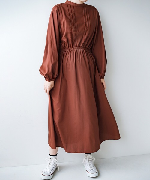 「haco!」 長袖ワンピース SMALL ブラウン レディース_画像4