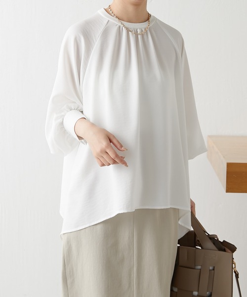 「COLLAGE GALLARDAGALANTE」 長袖ブラウス FREE ブルー レディース_画像4