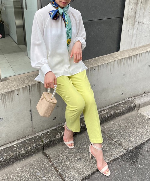 「COLLAGE GALLARDAGALANTE」 長袖ブラウス FREE ブルー レディース_画像9