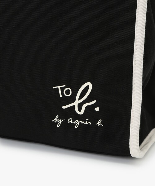 To b. by agnes トートバッグ WEB限定 ロゴ コットン スクエア
