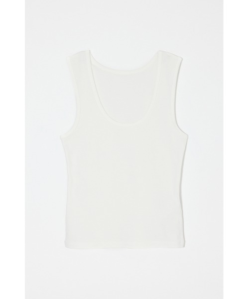 MOUSSY（マウジー） タンクトップ ノースリーブ SUVIN GIZA SCOOP NECK