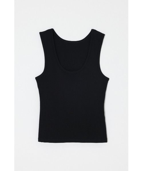 MOUSSY（マウジー） タンクトップ ノースリーブ SUVIN GIZA SCOOP NECK