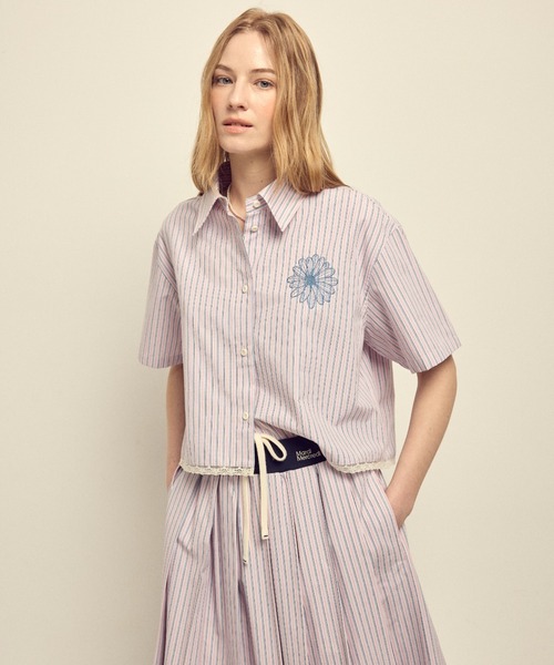 Mardi Mercredi（マルディメクルディ） スカート COTTON PLEATED MIDI