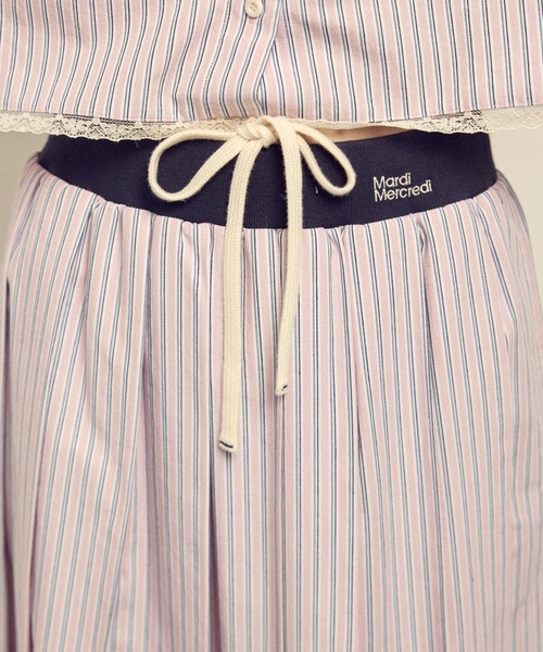 新品•タグ付【Mardi Mercredi マルディメクルディ】フレアスカート Mardi Mercredi（マルディメクルディ） スカート COTTON PLEATED MIDI