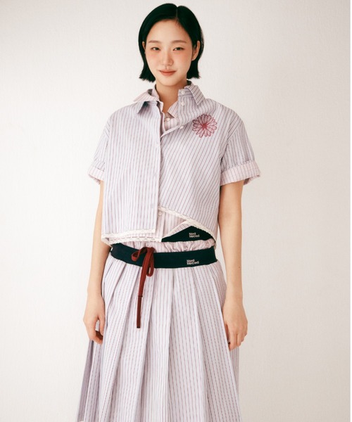Mardi Mercredi（マルディメクルディ） スカート COTTON PLEATED MIDI