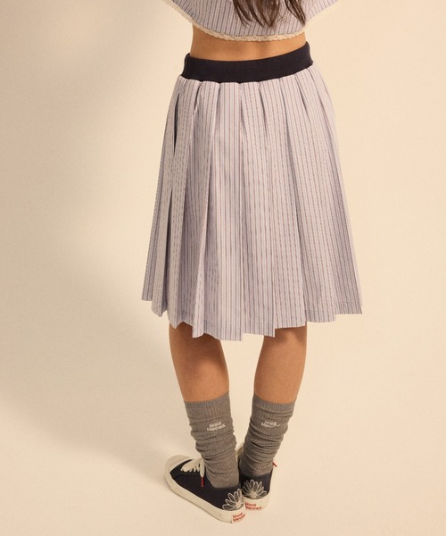 新品•タグ付【Mardi Mercredi マルディメクルディ】フレアスカート Mardi Mercredi（マルディメクルディ） スカート COTTON PLEATED MIDI