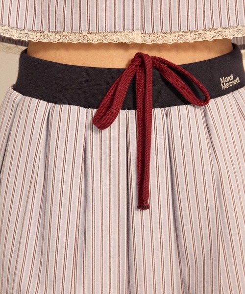 新品•タグ付【Mardi Mercredi マルディメクルディ】フレアスカート Mardi Mercredi（マルディメクルディ） スカート COTTON PLEATED MIDI