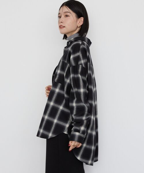 「AMERICAN HOLIC」 長袖シャツ L ブラック レディース_画像3