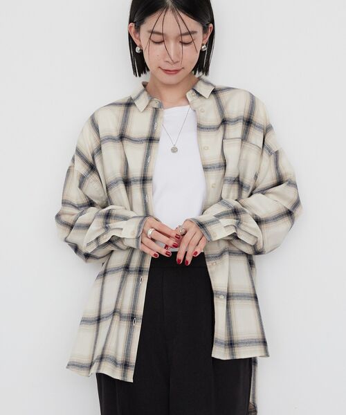 「AMERICAN HOLIC」 長袖シャツ L ブラック レディース_画像8