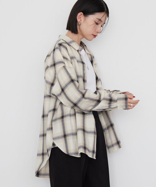 「AMERICAN HOLIC」 長袖シャツ L ブラック レディース_画像9