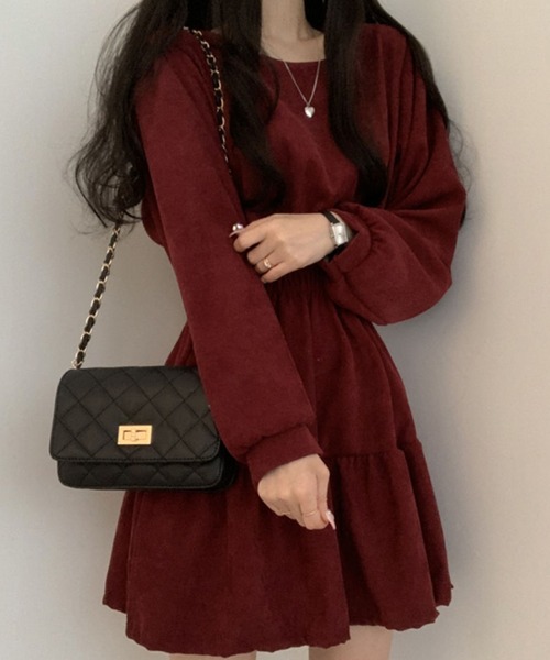 「DAY CLOSET」 長袖ワンピース M ブラック レディース_画像2