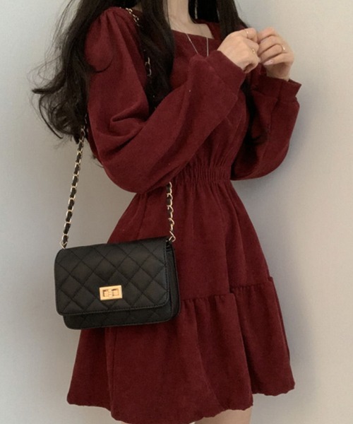 「DAY CLOSET」 長袖ワンピース M ブラック レディース_画像4