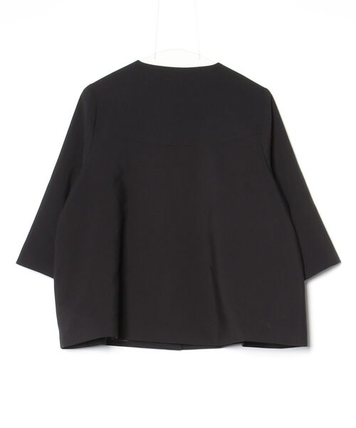 「Ehre style」 ノーカラージャケット S ブラック レディースの画像