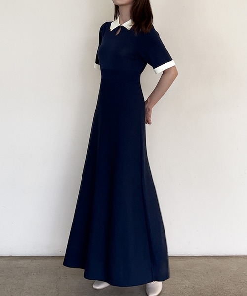 「junoah」 半袖ワンピース MEDIUM グレー レディース_画像6