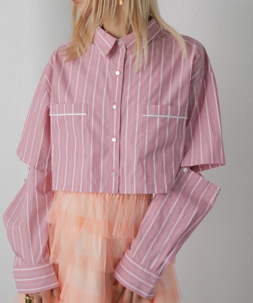 「ROSE BUD」 長袖シャツ FREE ピンク レディース_画像2