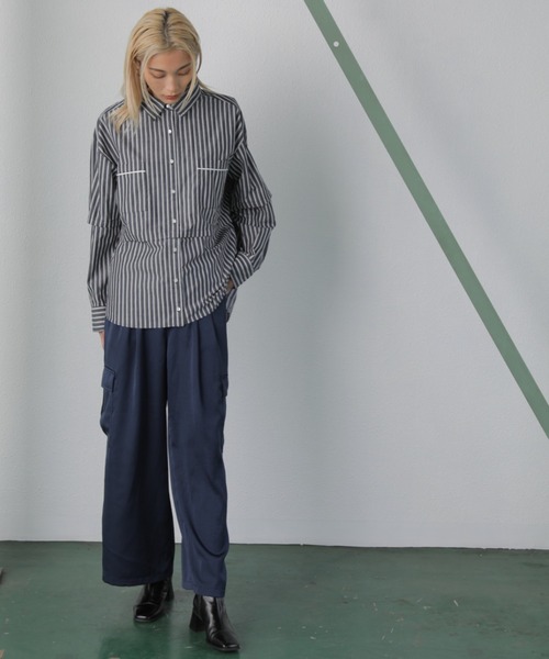 「ROSE BUD」 長袖シャツ FREE ピンク レディース_画像6