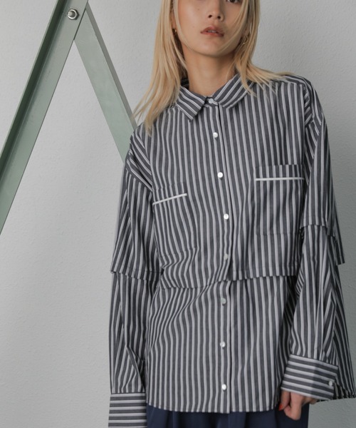 「ROSE BUD」 長袖シャツ FREE ピンク レディース_画像9