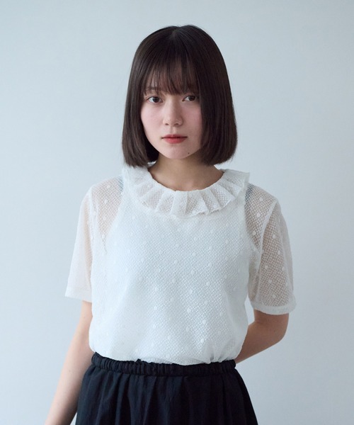 bulle de savon（ビュルデサボン） tシャツ 半袖 ナイロン/コットン