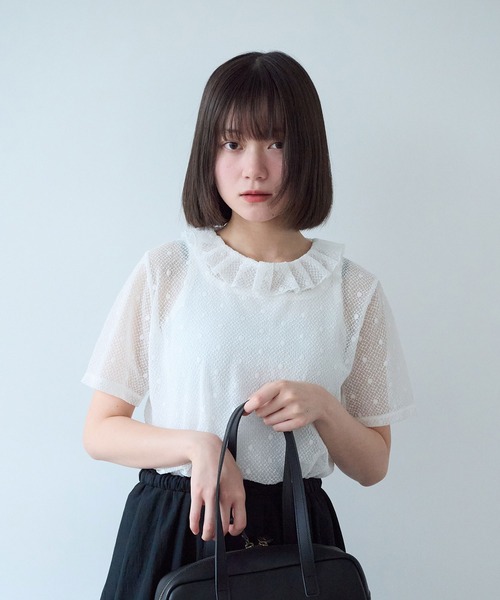 bulle de savon（ビュルデサボン） tシャツ 半袖 ナイロン/コットン
