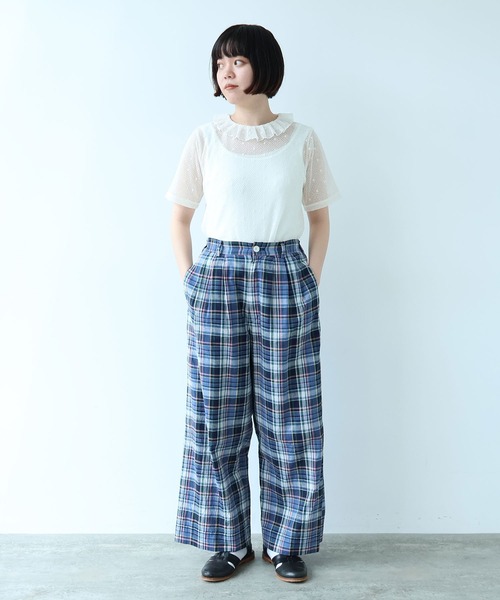 bulle de savon（ビュルデサボン） tシャツ 半袖 ナイロン/コットン