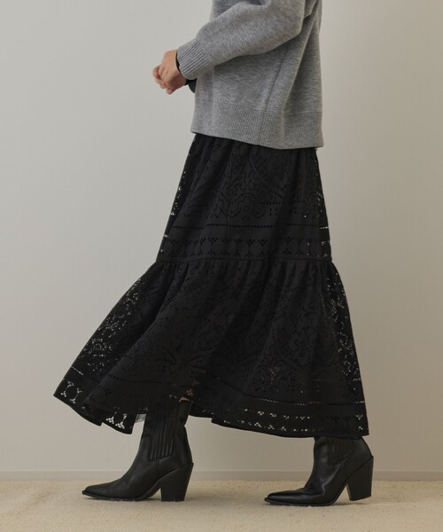 GRACE CONTINENTAL フレアスカート 36-38 GRACE CONTINENTAL（グレースコンチネンタル） フレアスカート 36