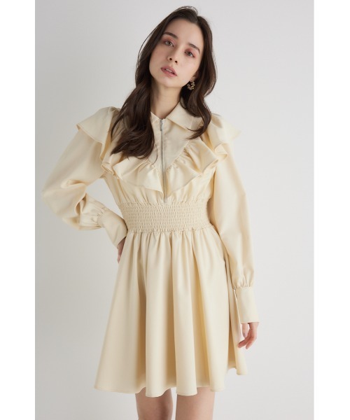 「rienda」 シャツワンピース SMALL ベージュ レディースの画像