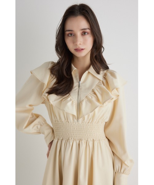 「rienda」 シャツワンピース SMALL ベージュ レディースの画像