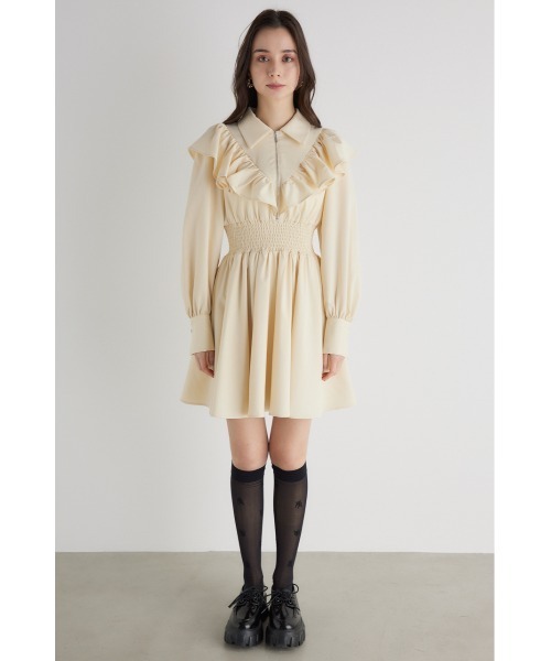 「rienda」 シャツワンピース SMALL ベージュ レディースの画像