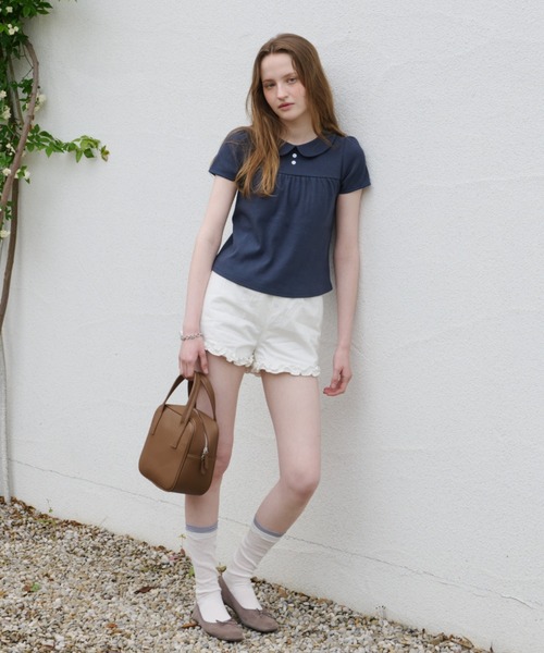 GIUNON パンツ hem frill short pants / ヘムフリルショートパンツ
