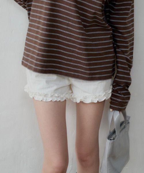 GIUNON パンツ hem frill short pants / ヘムフリルショートパンツ