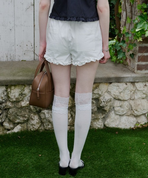GIUNON パンツ hem frill short pants / ヘムフリルショートパンツ