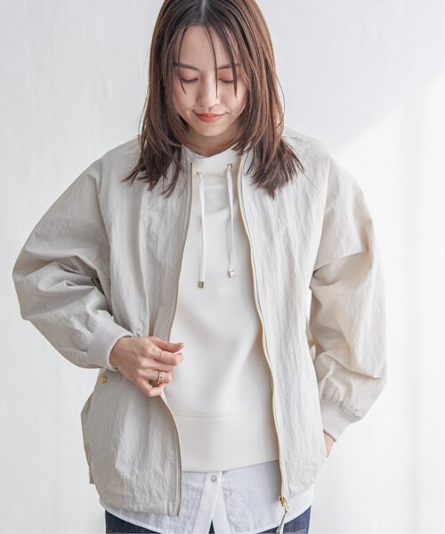 「ikka」 ブルゾン M オフホワイト レディース_画像2