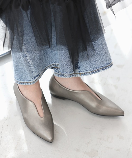 「Futier land」 フラットパンプス 36 シルバー レディース_画像8