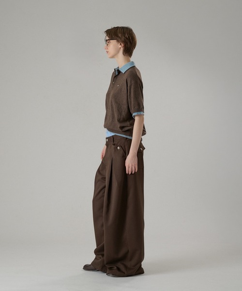ONCILY（オンシェリー） ポロシャツ LAYERED DOUBLE COLLAR KNIT POLO