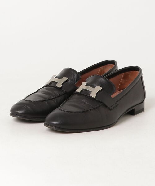 HERMES Hロゴ ローファー ブラック 35.5 HERMES（エルメス） コンスタンス ローファー 35.5 ブラック