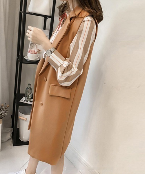 「Miniministore」 ベスト X-LARGE カーキ レディース_画像9