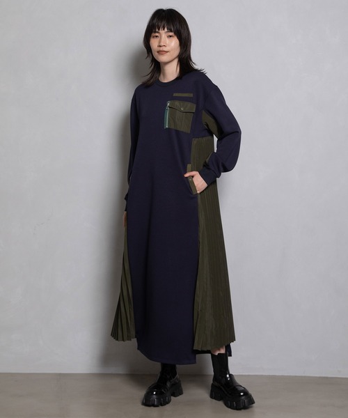 「MARECHAL TERRE」 長袖ワンピース MEDIUM ブラック レディース_画像2