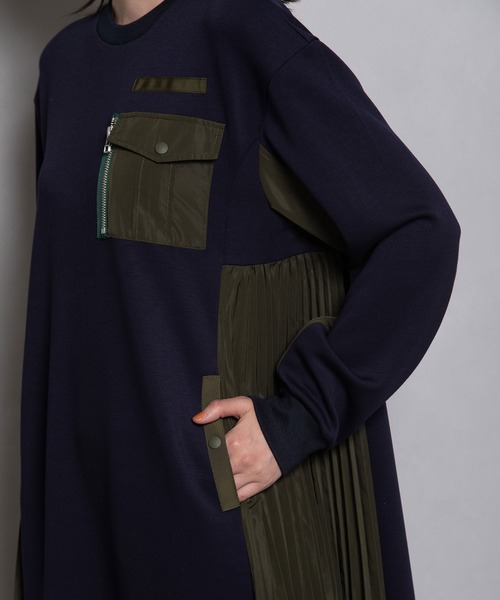 「MARECHAL TERRE」 長袖ワンピース MEDIUM ブラック レディース_画像6