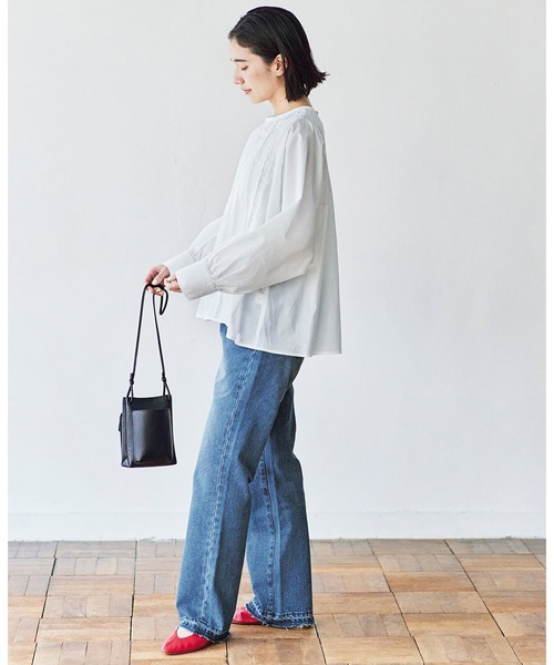 「avecmoi」 長袖ブラウス LARGE ホワイト レディース_画像3
