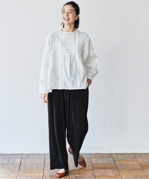 「avecmoi」 長袖ブラウス LARGE ホワイト レディース_画像5