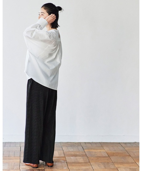 「avecmoi」 長袖ブラウス LARGE ホワイト レディース_画像7