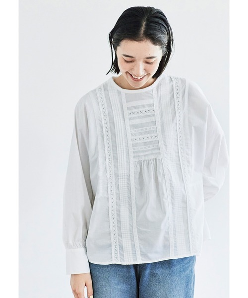 「avecmoi」 長袖ブラウス LARGE ホワイト レディース_画像9